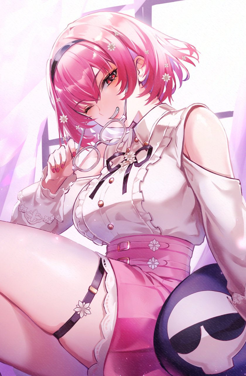 mori calliope and death-sensei (hololive and 1 more) drawn by oborofu