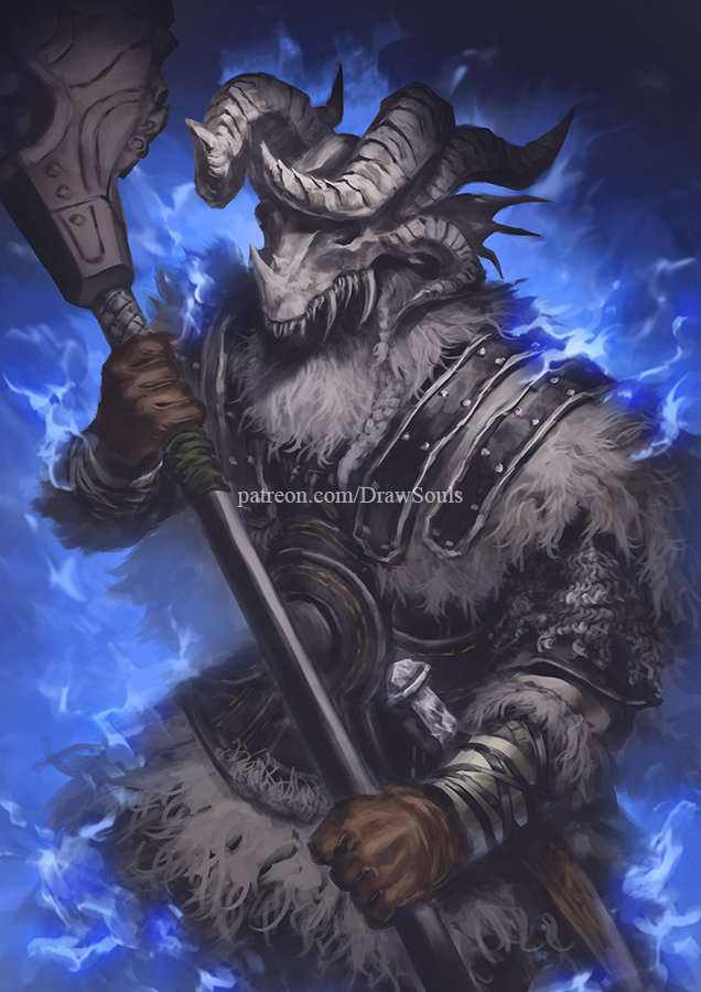 raider (elden ring and 1 more) drawn by draw_souls