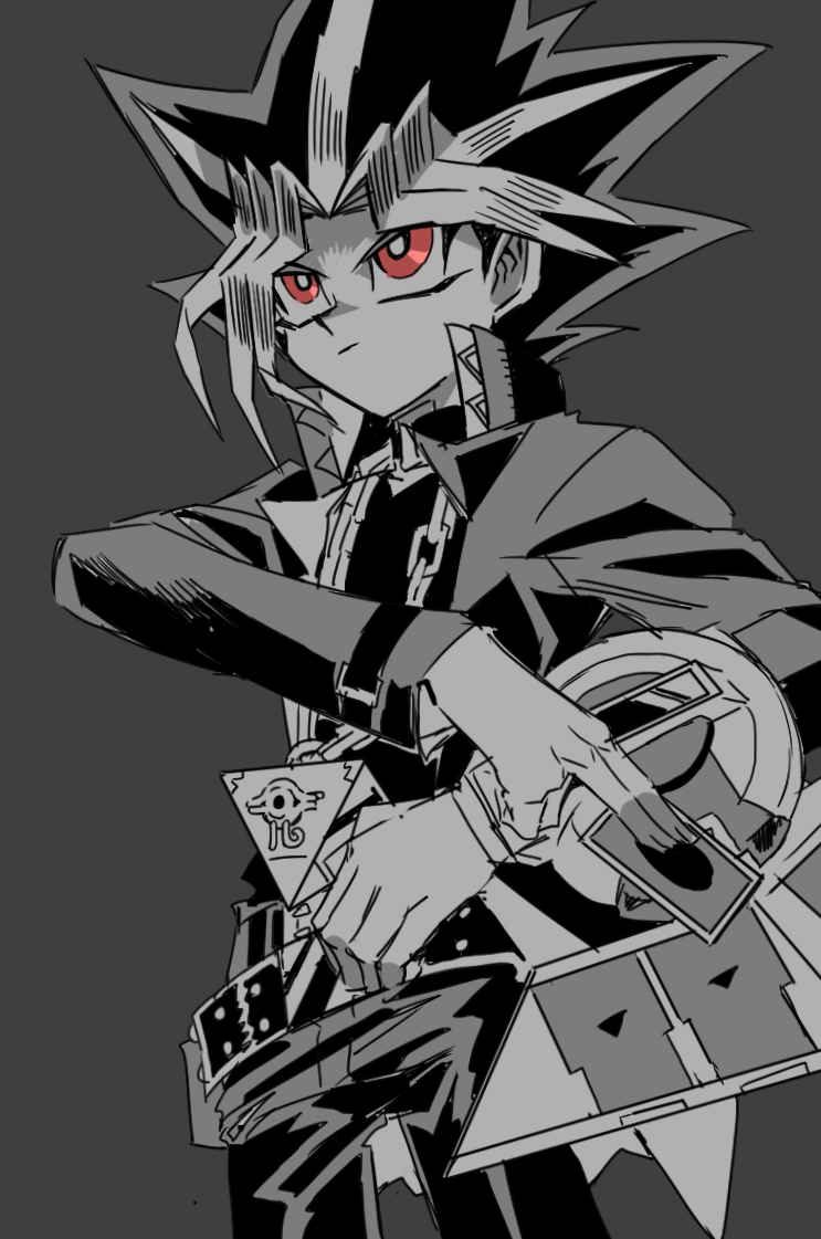 yami yugi (yu-gi-oh! and 1 more) drawn by shi_(shooo_ttt)