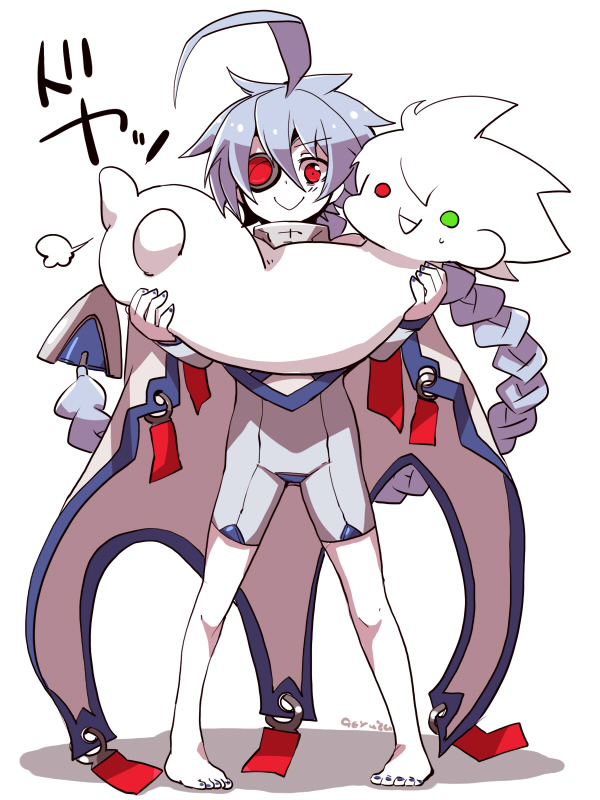 ragna the bloodedge and nu-13 (blazblue) drawn by kuro_yuzu