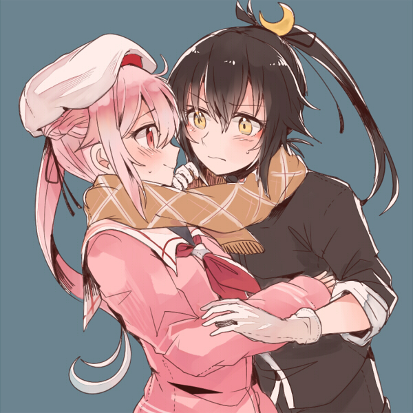 female admiral and harusame (kantai collection) drawn by itomugi-kun