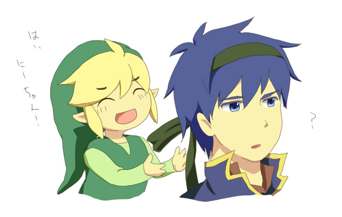 link, ike, and toon link (fire emblem and 3 more) drawn by banaaanu