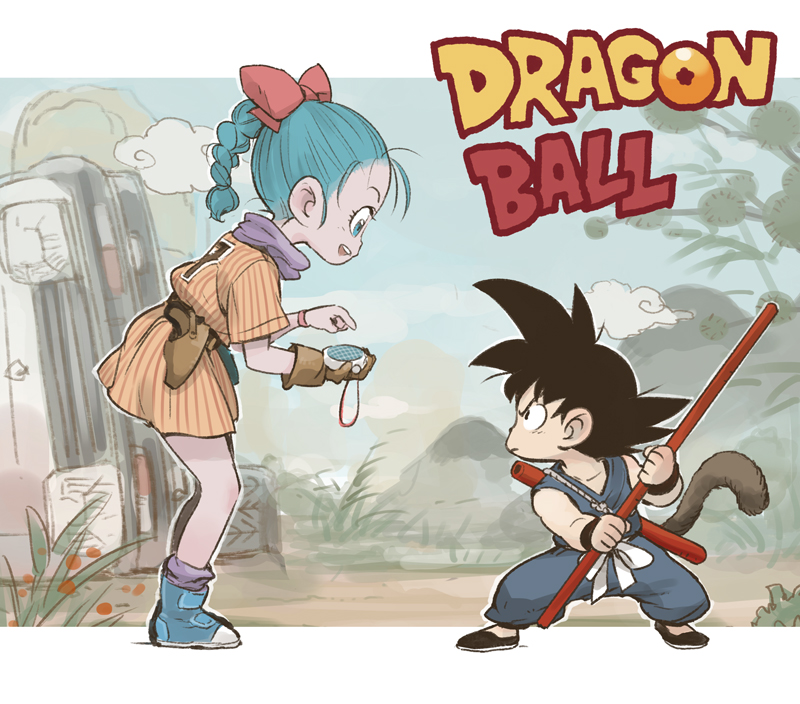 son goku, bulma, and tsuru hiromi (dragon ball) drawn by fuse_ryuuta