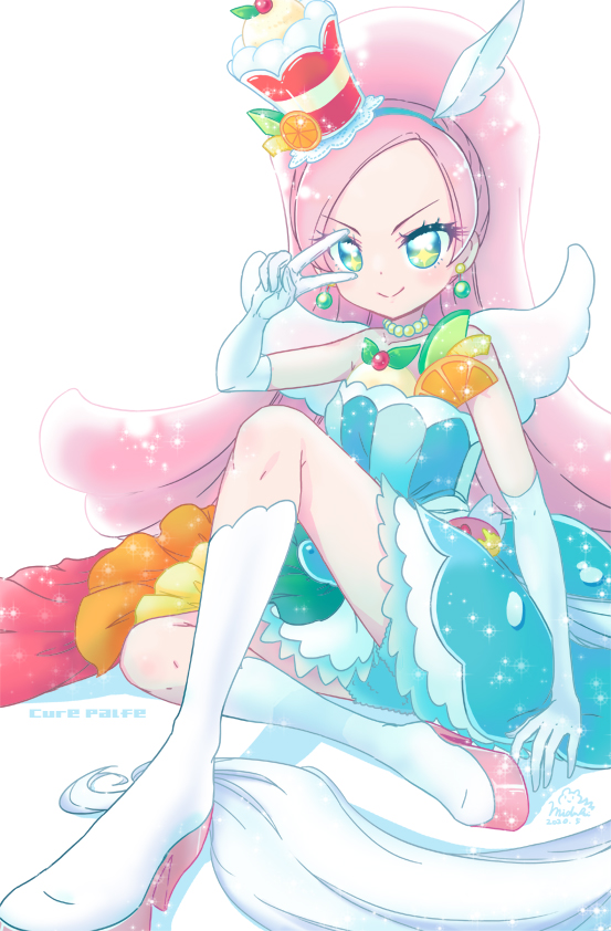 kirahoshi ciel and cure parfait (precure and 1 more) drawn by mizuki_maya
