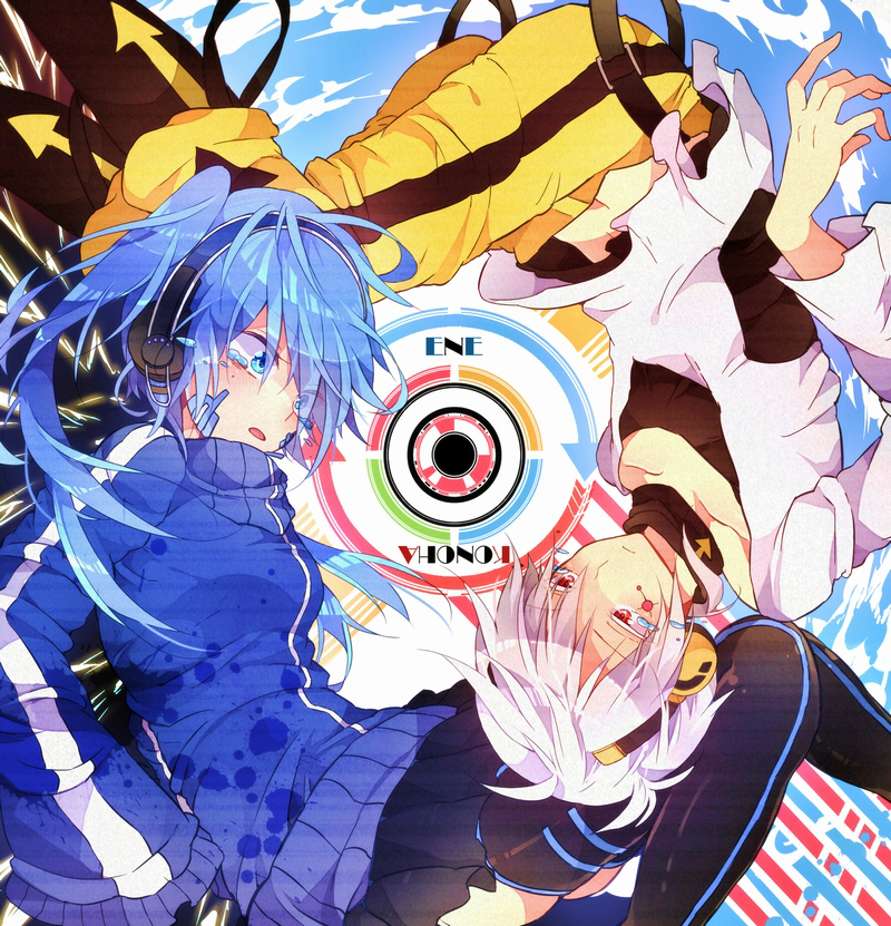 ene and konoha (vocaloid and 3 more) drawn by tobari_(brokenxxx)