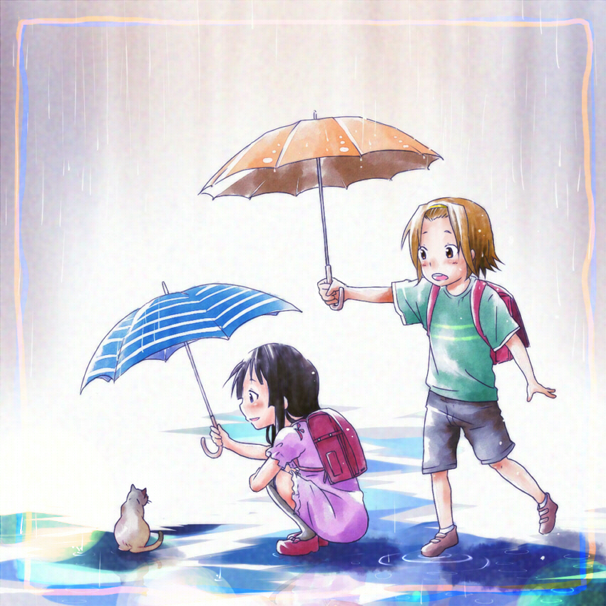 akiyama mio and tainaka ritsu (k-on!) drawn by shakeda_mamoshirou