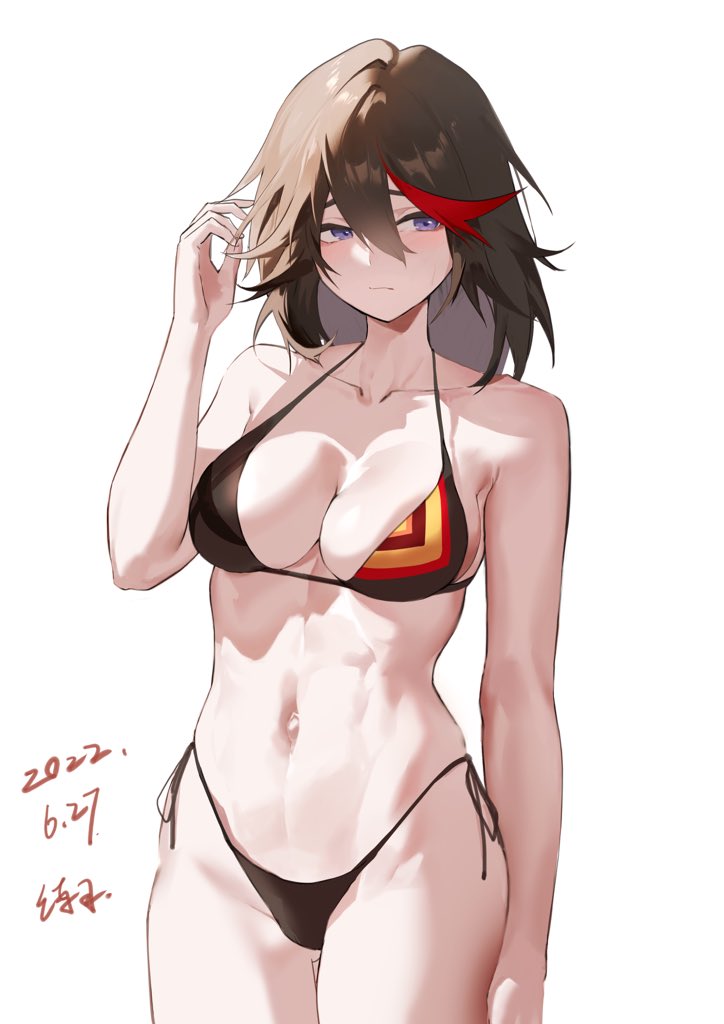 matoi ryuuko and senketsu (kill la kill) drawn by jiu_ye_sang