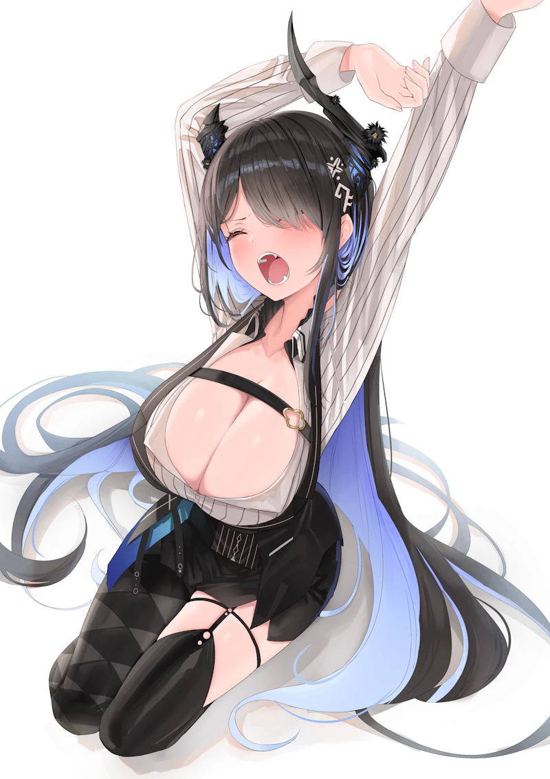 nerissa ravencroft (hololive and 1 more) drawn by reinama