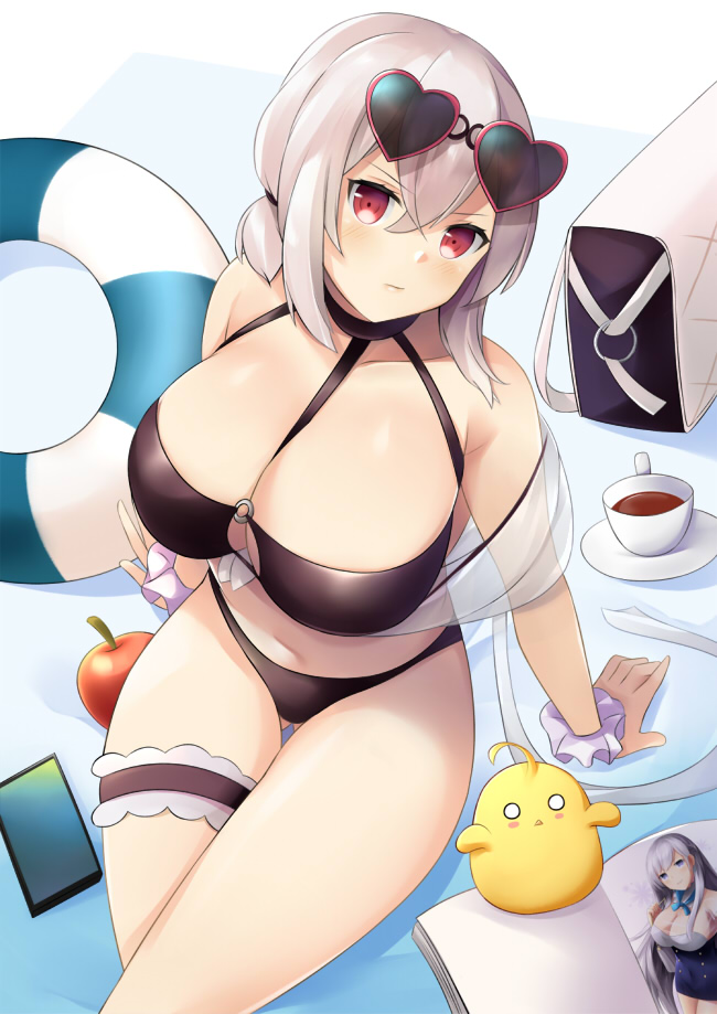manjuu, belfast, and sirius (azur lane) drawn by jokerace03