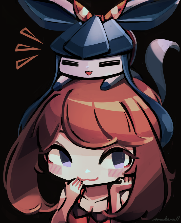 may and glaceon (pokemon and 1 more) drawn by makaroll