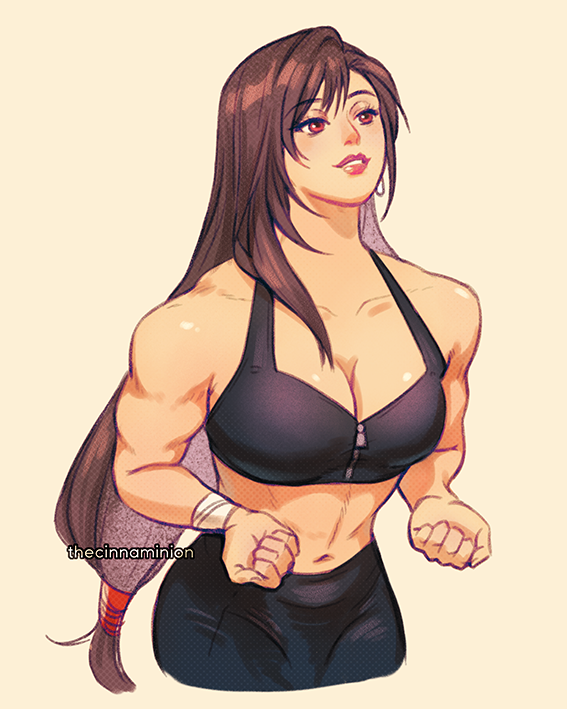 tifa lockhart (final fantasy and 1 more) drawn by thar_chandran