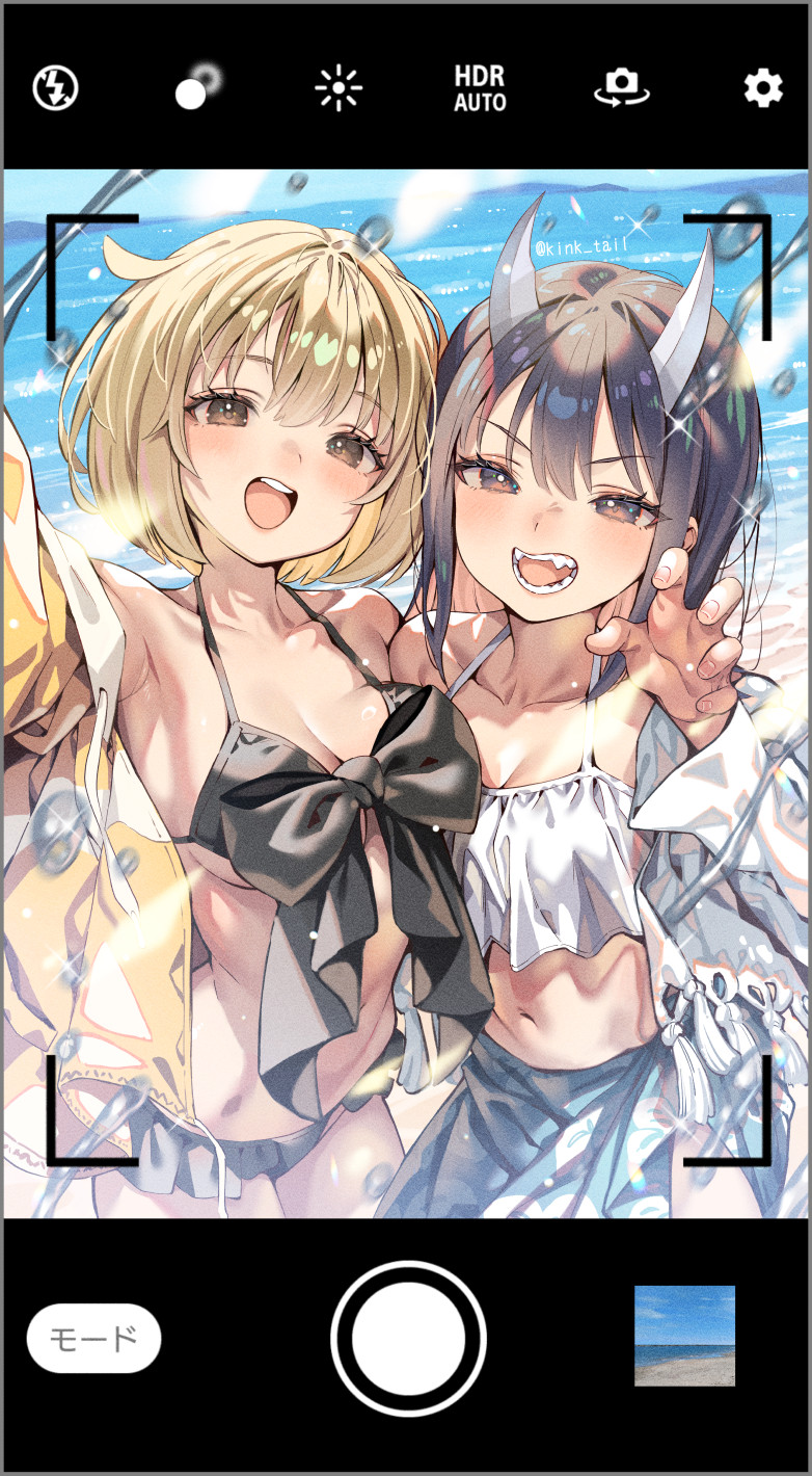 aoki ruri and hagiwara yuka (ruri dragon) drawn by kink_(tortoiseshell)
