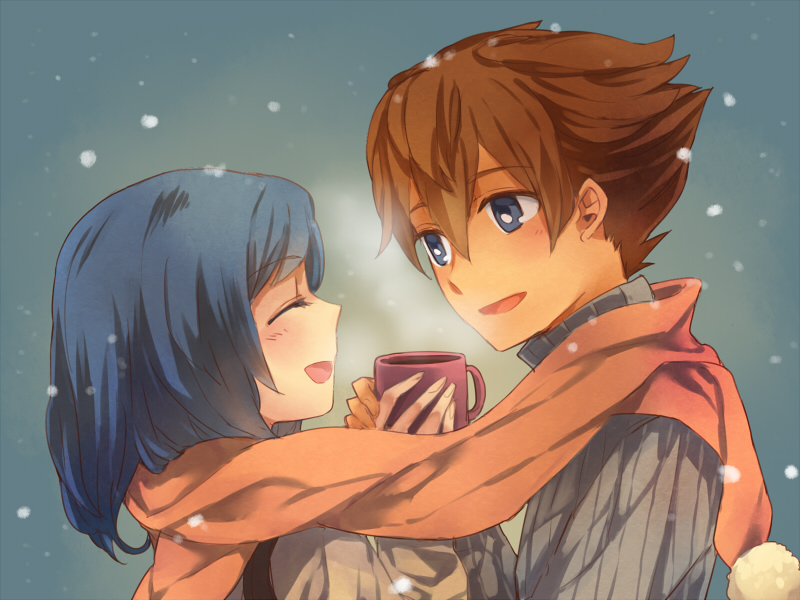 matsukaze tenma and sorano aoi (inazuma eleven and 1 more) drawn by cezaria