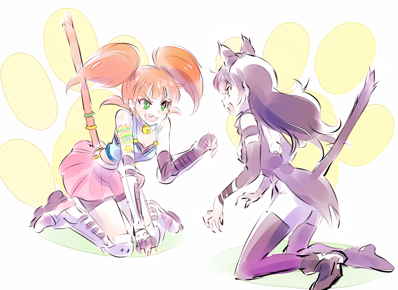 blake belladonna and neon katt (rwby) drawn by iesupa