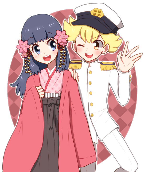 dawn and barry (pokemon and 1 more) drawn by ako_(ako0905)