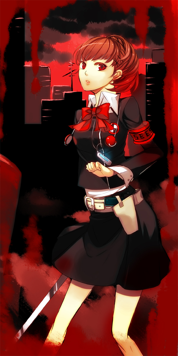 shiomi kotone (persona and 2 more) drawn by lento_(water)