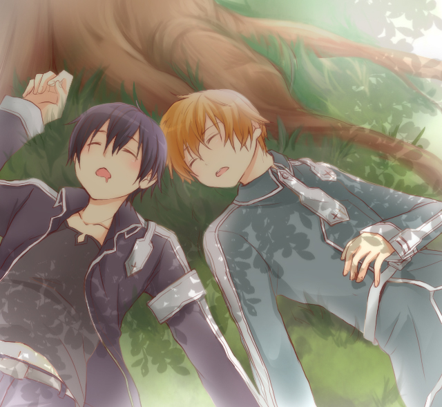 kirito and eugeo (sword art online) drawn by nyame