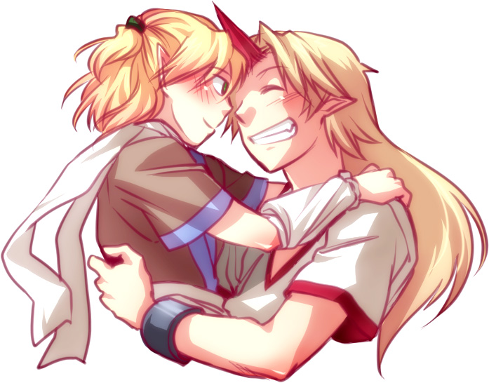 mizuhashi parsee and hoshiguma yuugi (touhou) drawn by re_ghotion