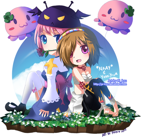 arch bishop, poring, sura, and deviling (ragnarok online) drawn by pkyu