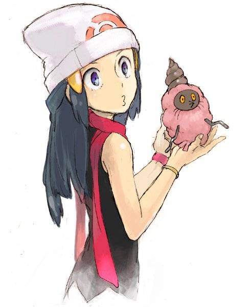 dawn and burmy (pokemon and 1 more) drawn by toisu