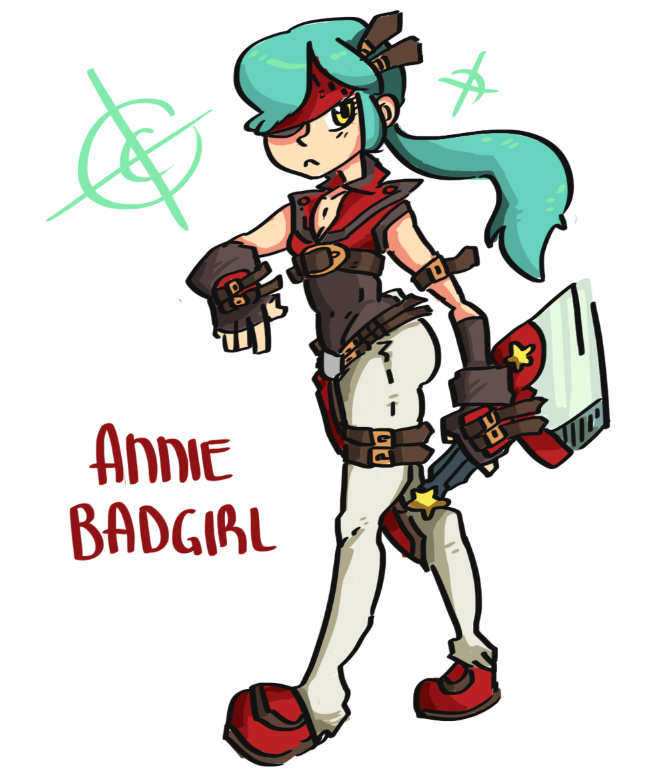 sol badguy and annie (guilty gear and 1 more) drawn by gats_(nougats)