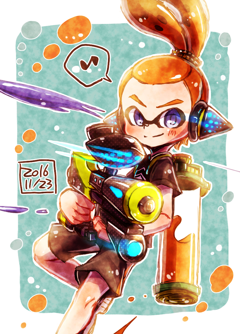 inkling player character and inkling boy (splatoon and 1 more) drawn by harutarou_(orion_3boshi)
