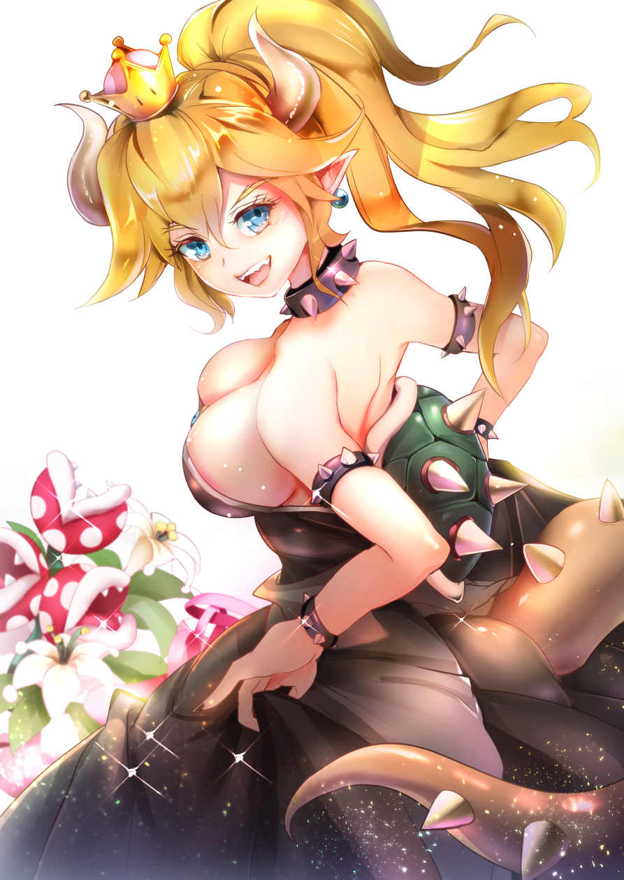 Bowsette And Piranha Plant Mario And 1 More Drawn By Suoni
