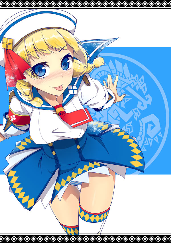 quest receptionist (monster hunter and 1 more) drawn by pochi_(pochi-goya)