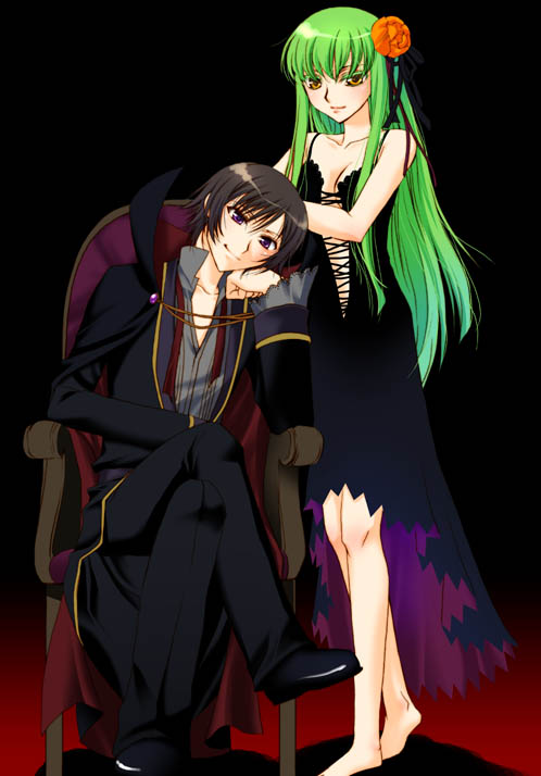 c.c. and lelouch vi britannia (code geass) drawn by asano_akira