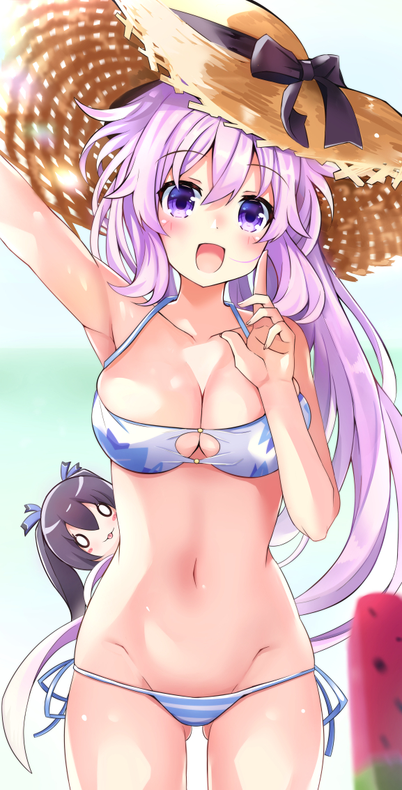 noire and adult neptune (neptune and 1 more) drawn by giga-tera