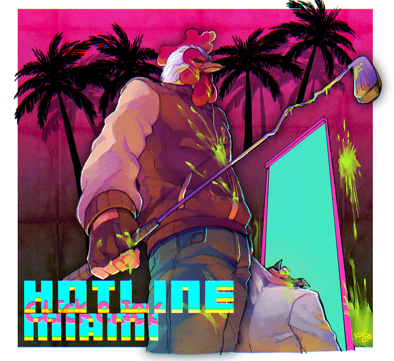 jacket and richard (hotline miami) drawn by koguchi_(kgc030)