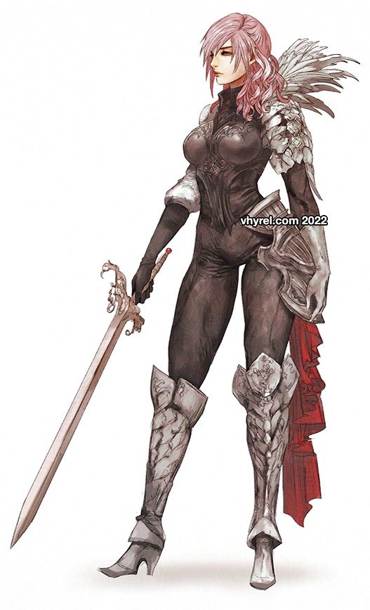lightning farron (final fantasy and 1 more) drawn by vhyrel