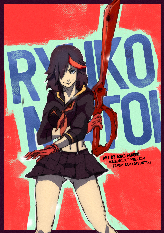 matoi ryuuko and senketsu (kill la kill) drawn by asad_farook