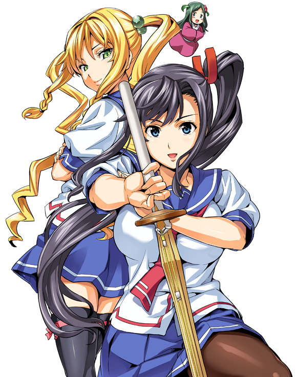 amaya haruko and himegami kodama (maken-ki!) drawn by takeda_hiromitsu