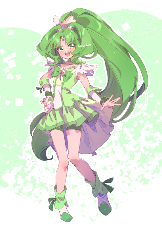 midorikawa nao and cure march (precure and 1 more) drawn by serizawa_serizane