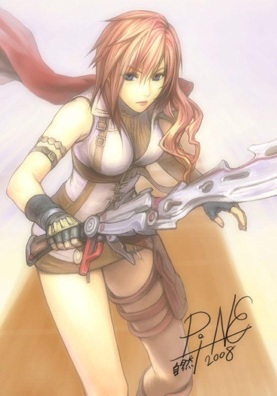 lightning farron (final fantasy and 1 more) drawn by jayun