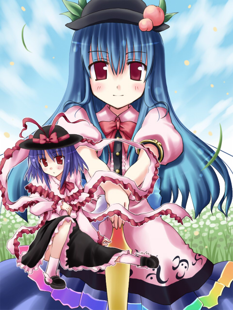 hinanawi tenshi and nagae iku (touhou) drawn by toshihiro