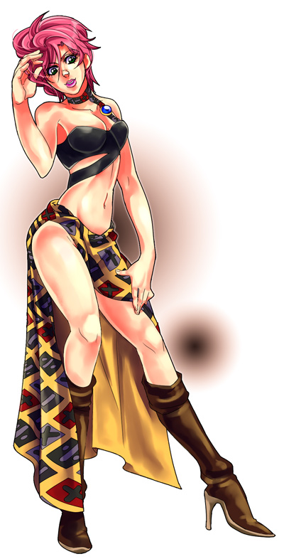 trish una (jojo no kimyou na bouken and 1 more) drawn by abitu