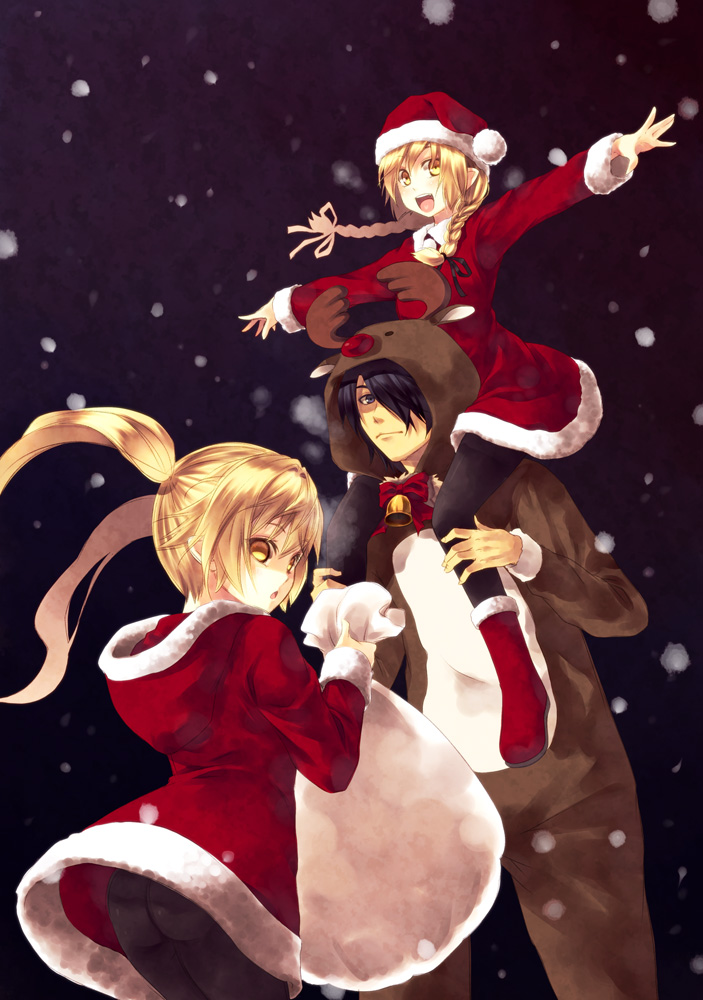 oshino shinobu and araragi koyomi (monogatari and 1 more) drawn by kouji_(campus_life)