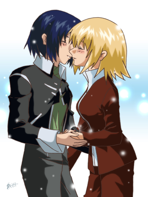 cagalli yula athha and athrun zala (gundam and 2 more)