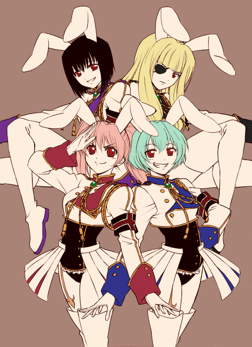 chiester410, chiester45, chiester00, and chiester556 (umineko no naku koro ni) drawn by sasa_(:disposition)