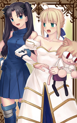 artoria pendragon, saber, tohsaka rin, arcueid brunestud, ciel, and 3 more (fate and 3 more) drawn by takeuchi_takashi