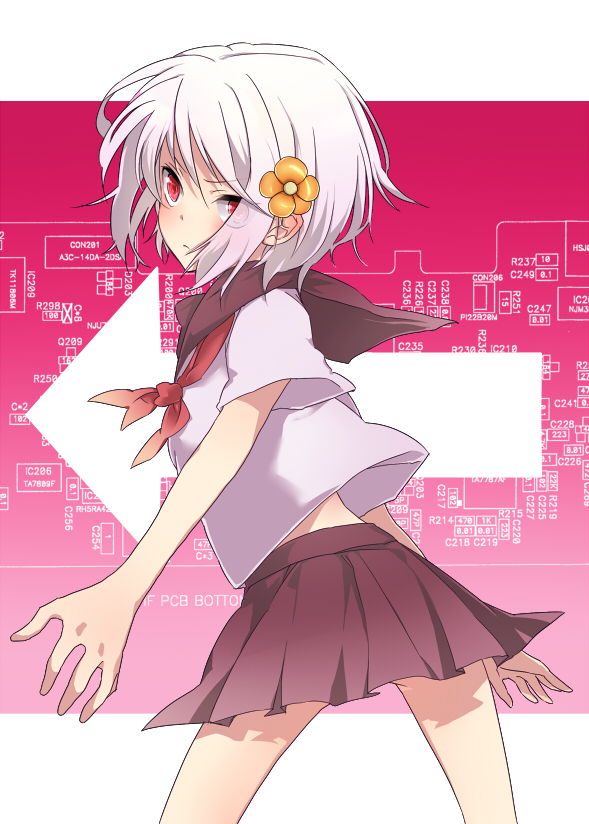 accelerator and suzushina yuriko (toaru majutsu no index) drawn by issa_(sorako45)