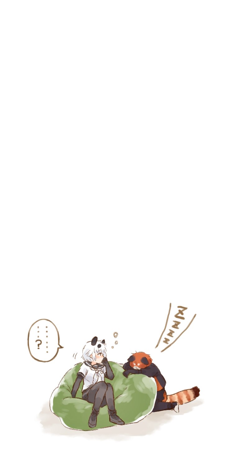 red panda and giant panda (kemono friends and 1 more) drawn by moeki_(moeki0329)