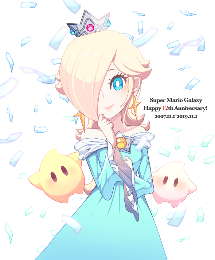 rosalina, luma, and baby luma (mario and 1 more) drawn by hoshikuzu_pan