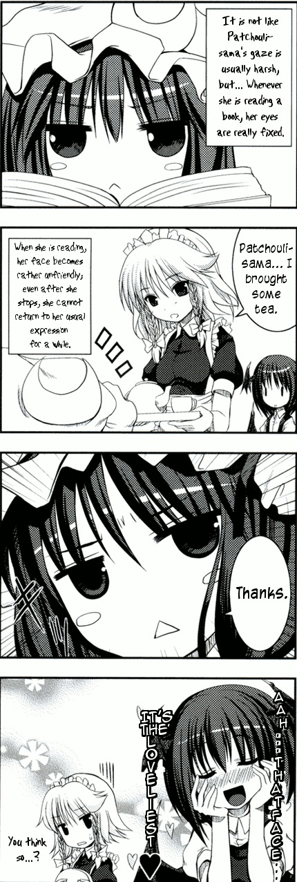 izayoi sakuya, patchouli knowledge, and koakuma (touhou) drawn by tilm