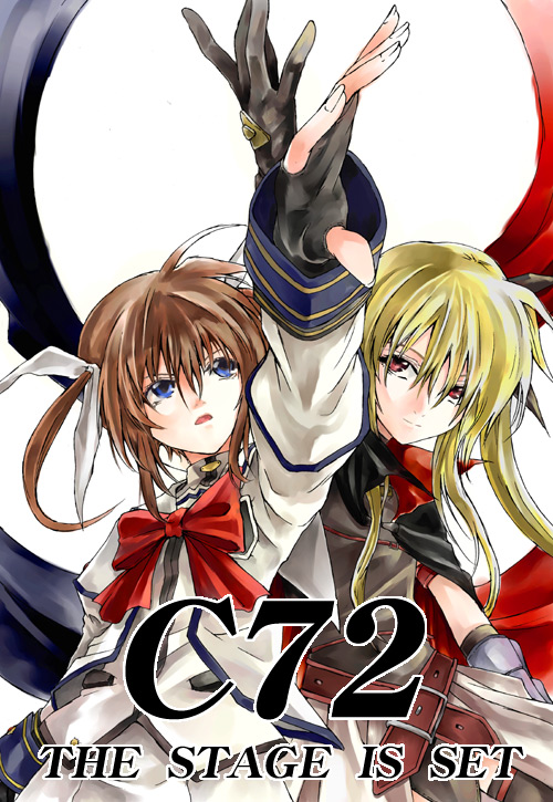 fate testarossa and takamachi nanoha (lyrical nanoha and 2 more) drawn by kurokoeda