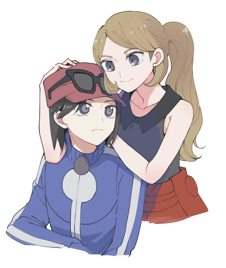 serena and calem (pokemon and 1 more) drawn by atsumi_yoshioka