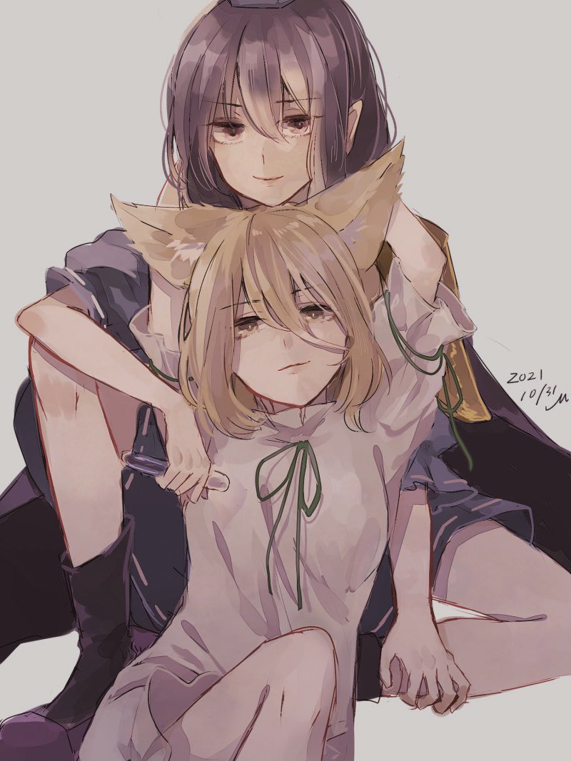 kudamaki tsukasa and iizunamaru megumu (touhou and 1 more) drawn by m_(neteitai10)