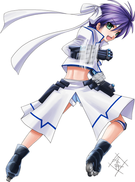 subaru nakajima and revolver knuckle (lyrical nanoha and 1 more) drawn by sogobaga
